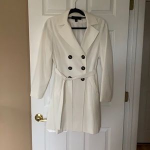 Larry Levine White Trench Coat